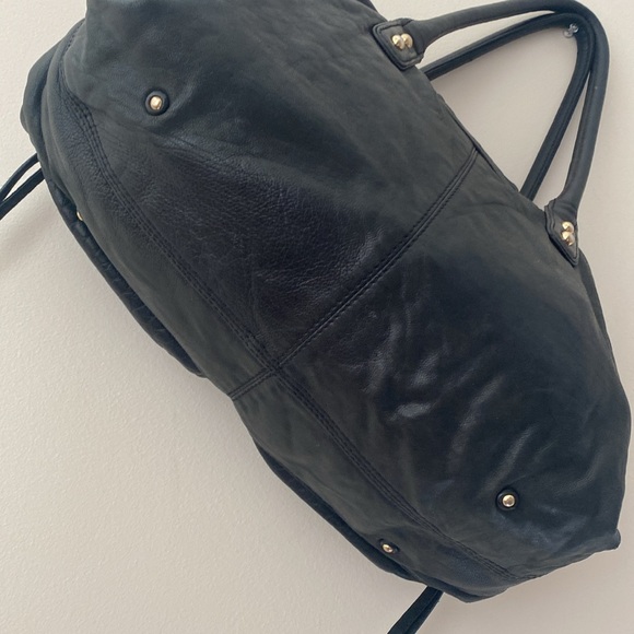 Botkier Bianca Black Large Leather Satchel Bag Purse - Picture 7 of 11